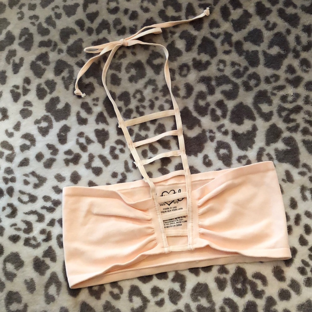 Free People Ladder Front Bralette in Light Peach Size XS/S